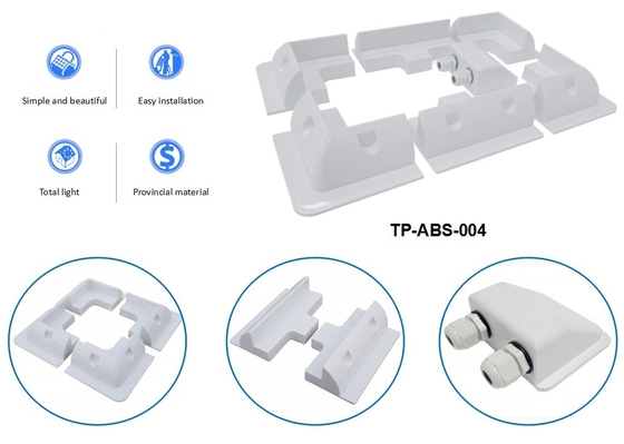 Brackets ABS per l'installazione di pannelli solari su caravan motor home RV 7PCS Bianco Nero