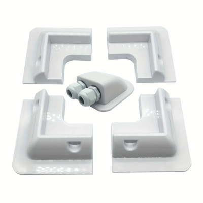 Brackets ABS per l'installazione di pannelli solari su caravan motor home RV 7PCS Bianco Nero
