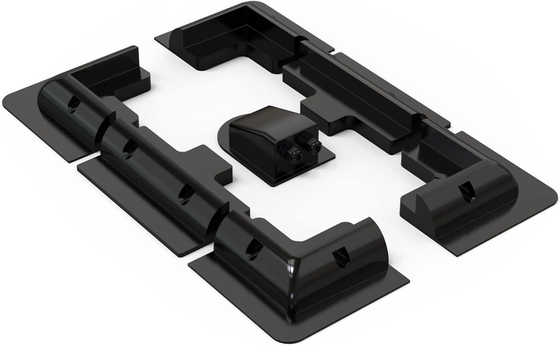 Brackets ABS per l'installazione di pannelli solari su caravan motor home RV 7PCS Bianco Nero