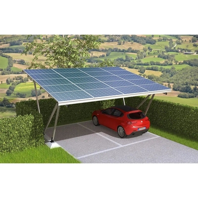 Anodizzato Alto Pre-assemblato 5kw Aluminio Carport Rack Parcheggio solare Garage per casa