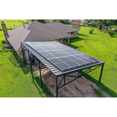 Anodizzato Alto Pre-assemblato 5kw Aluminio Carport Rack Parcheggio solare Garage per casa