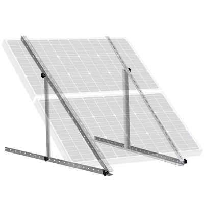 Supporto solare triangolare regolabile per il montaggio di moduli in alluminio e acciaio galvanizzato