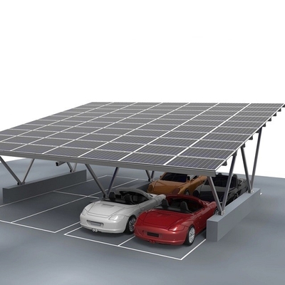 Struttura del sistema fotovoltaico pannello solare in alluminio supporto per il parcheggio con finitura in argento naturale