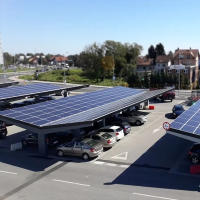 AL6005-T5 Potenza solare Carport Acciaio Sistema fotovoltaico impermeabile supporto di montaggio per pannelli solari
