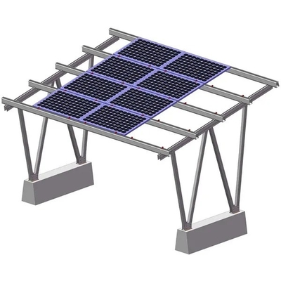 Slitter o personalizzazione AL6005-T5 Solar Carport con pannelli Struttura di scaffalatura di parcheggio