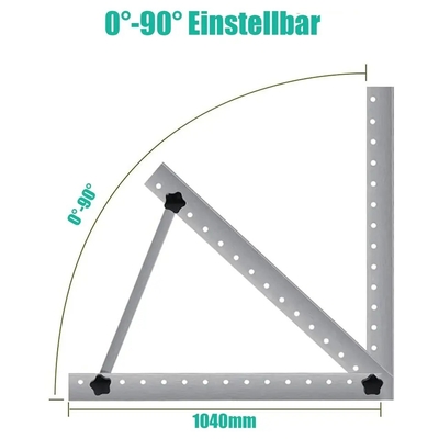 Carico di neve 1,5KN/m2 supporti regolabili per pannelli solari per montature di moduli solari