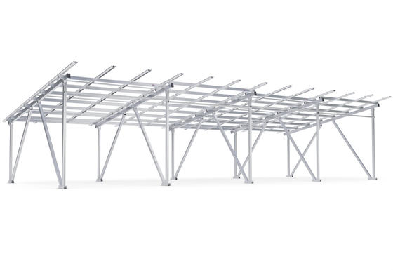 Kit di montaggio di carport solare in alluminio per carico di vento 60m/s Sistema di connettore di tetto solare