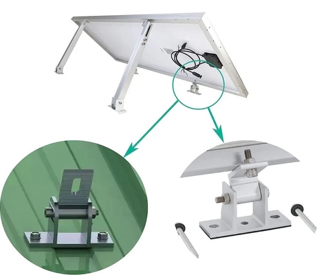Supporto per il tetto di metallo solare regolabile per il sistema di camper in alluminio
