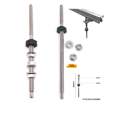 Flat Tile Solar Roof Hook SUS Struttura di montaggio 25YRS Vita di servizio e varie dimensioni