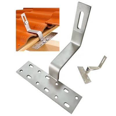 Piastrelle di tetto solari anodizzate Aggancio fotovoltaico per piastrelle solari Accessoiri PV Aggancio per bracciale di montaggio solare sul tetto di piastrelle