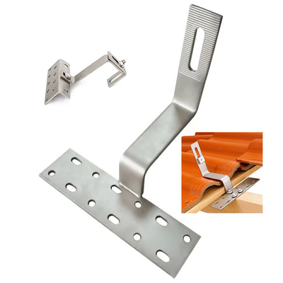 Piastrelle di tetto solari anodizzate Aggancio fotovoltaico per piastrelle solari Accessoiri PV Aggancio per bracciale di montaggio solare sul tetto di piastrelle