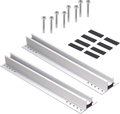 Installazione di pannelli fotovoltaici solidi e senza problemi con kit di rotaie in alluminio anodizzato