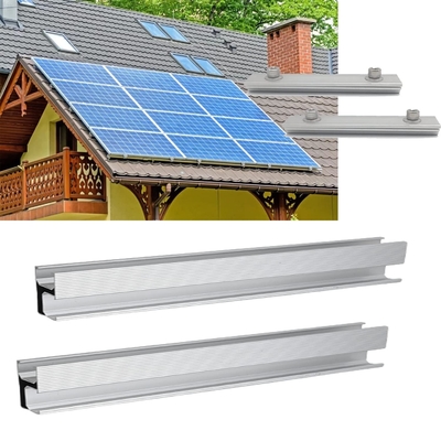 Installazione di pannelli fotovoltaici solidi e senza problemi con kit di rotaie in alluminio anodizzato