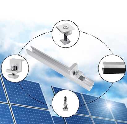 Installazione di pannelli fotovoltaici solidi e senza problemi con kit di rotaie in alluminio anodizzato