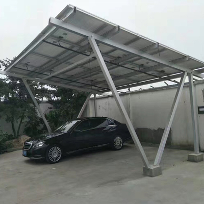 Angolo di inclinazione regolabile 0-60 gradi Carport solare anodizzato per pannelli fotovoltaici