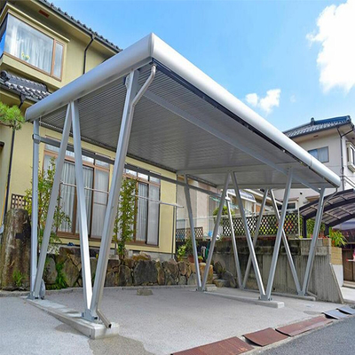 Angolo di inclinazione regolabile 0-60 gradi Carport solare anodizzato per pannelli fotovoltaici