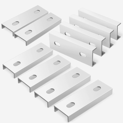 Connessione di montaggio mini-rail a energia solare in argento naturale