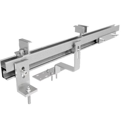 Connessione di montaggio mini-rail a energia solare in argento naturale