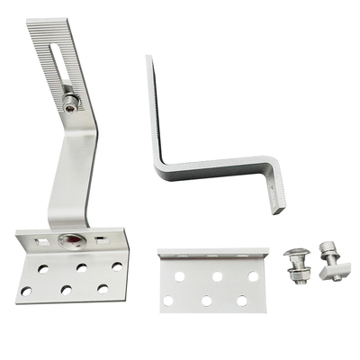 Metallo tetto pannello solare montaggio bracket naturale alluminio tetto gancio per il vento carico 60m/s
