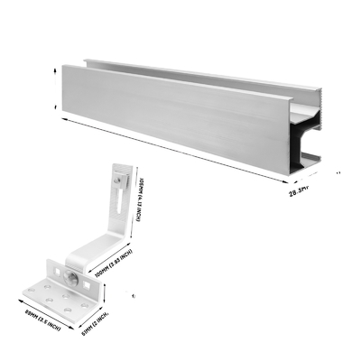 Sito di installazione del gancio di alluminio per tetto solare su tetto in tegole per carico di neve da 1,4KN/m2