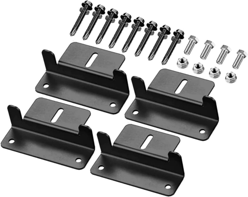 Kit di supporto per il montaggio del pannello solare galvanizzato a caldo con argento naturale o nero per il sistema RV