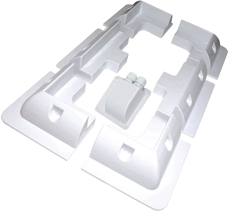 Brackets ABS per l'installazione di pannelli solari su caravan motor home RV 7PCS Bianco Nero