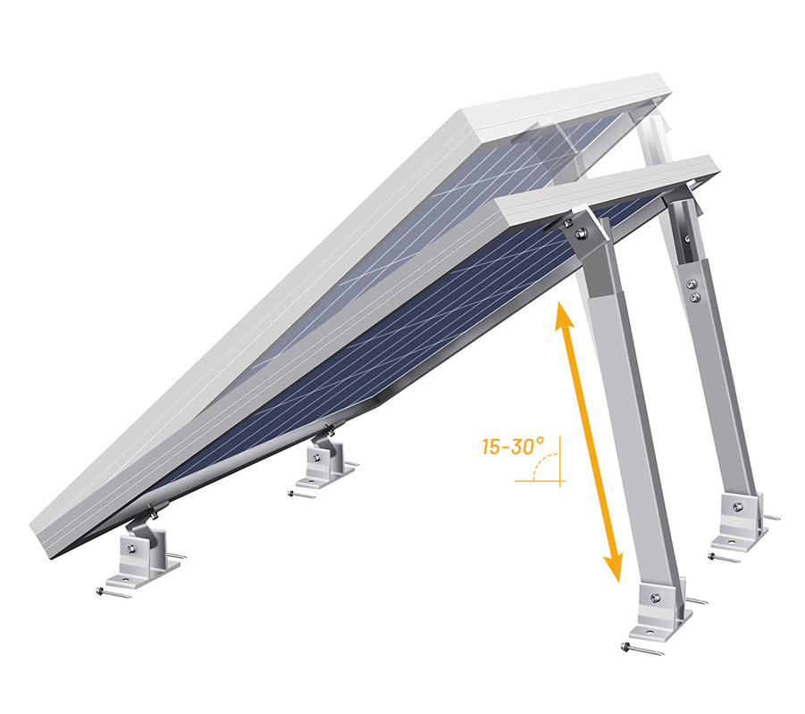 supporto in alluminio con inclinazione d'angolo regolabile per il montaggio del pannello solare sul tetto di metallo piatto