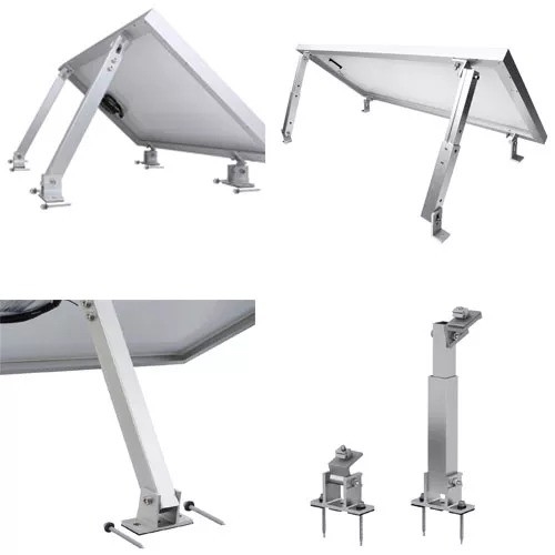So Easy Panello solare fotovoltaico di alluminio naturale supporto per il sistema solare a tetto piatto