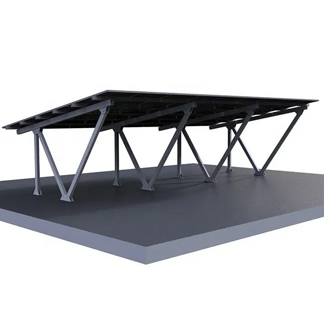 Slitter o personalizzazione AL6005-T5 Solar Carport con pannelli Struttura di scaffalatura di parcheggio