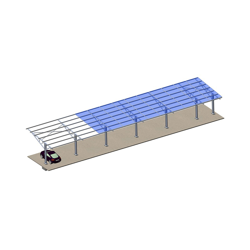 Kit di montaggio di carport solare in alluminio per carico di vento 60m/s Sistema di connettore di tetto solare