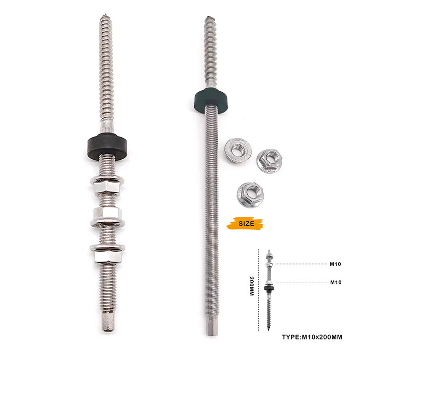 Flat Tile Solar Roof Hook SUS Struttura di montaggio 25YRS Vita di servizio e varie dimensioni