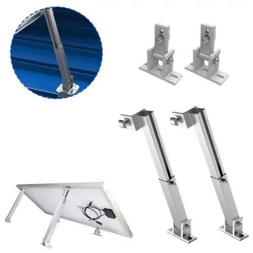 Brackets di montaggio in alluminio argento o nero per strutture di montaggio a palo di pannelli solari