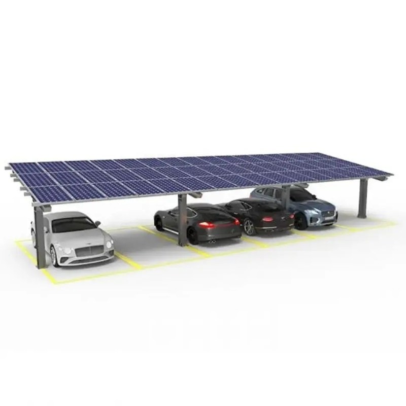 Sistema di montaggio solare Carport 10KW Peso leggero Carport solari in alluminio per parcheggio auto