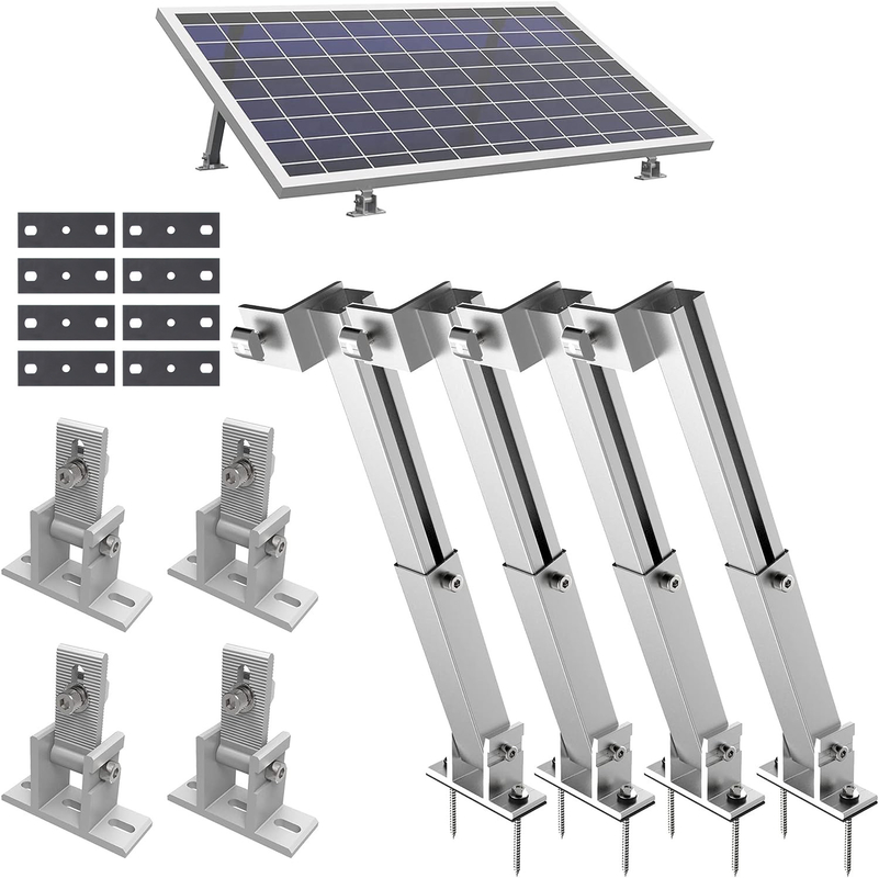 Supporto di montaggio del pannello solare in alluminio per installazione rapida sul tetto piatto