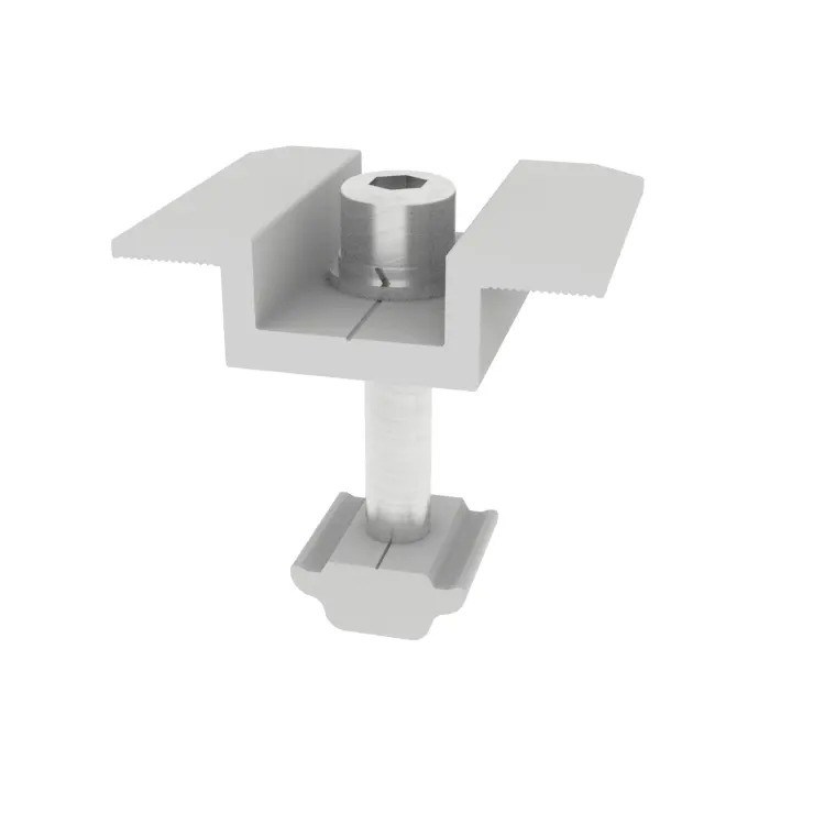 Carico di neve 1.4KN/m2 Clampada terminale solare per il sistema di energia solare nel montaggio di pannelli solari